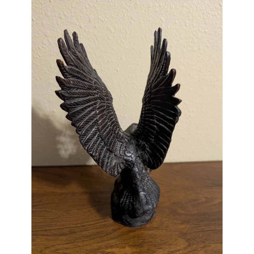 Brass Eagle Statue Sculpture Tabletop Figurine Home Decor Gifts Sarreid - Picture 4 of 6